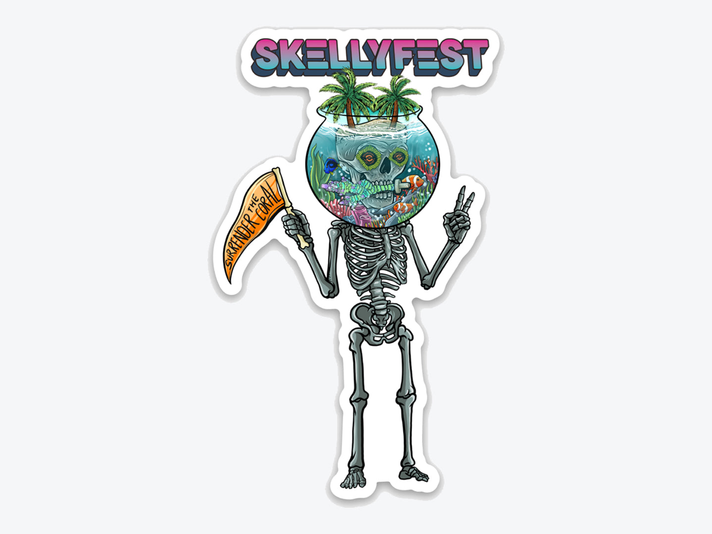 Skellyfest Skeleton Sticker